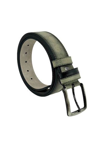 Süzer Deri 4 Cm. Spor Süet Suni Deri Lacivert Köprülü Erkek Kemer Haki Yeşil