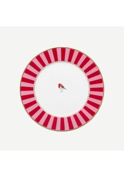 Pip Studio Kırmızı Pembe Porselen Pasta Tabağı 17 Cm