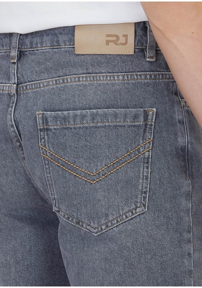 Ramsey Gri Düz Regular Fit Denim %100 Pamuk Pantolon