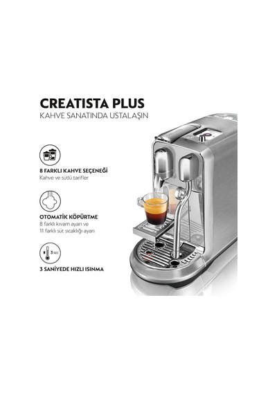 Nespresso J520 Creatista Plus Süt Çözümlü Kahve Makinesi