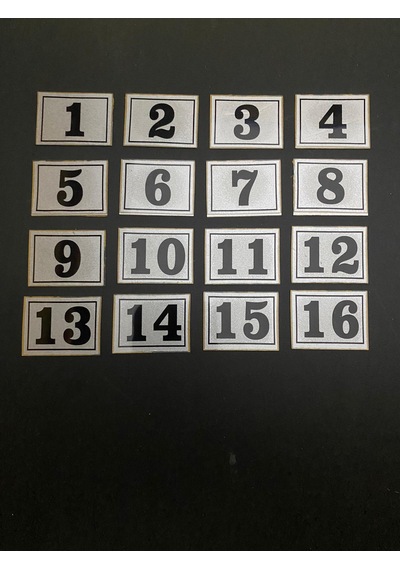 Kapı Numarası Dolap,Raf,Posta Kutusu 3X3 Cm 1 Den 16 Ya