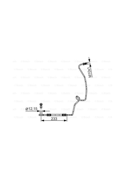 BOSCH 1987481338 FREN HORTUMU; ARKA. 233.00 MM