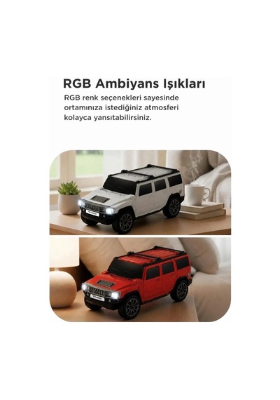 Premium Torima Bluetooth Hoparlör Araba Tasarımlı D48 Siyah Salon Müzik Cep Boy