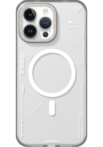 Apple iPhone 16 Pro Max Uyumlu Kılıf Magsafe Şarj Özellikli Çıkarılabilir Arka Yüzeyli Youngkit Mecha Gold