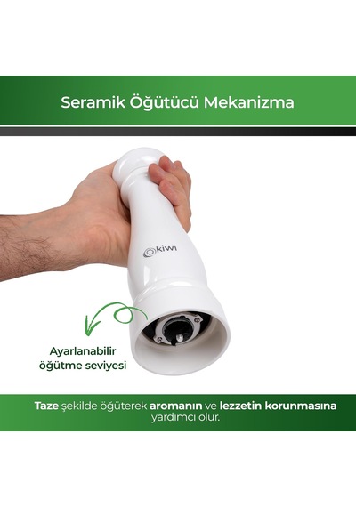 Kspg-4810 Otomatik Tuz&baharat Değirmeni Beyaz Çok Renkli