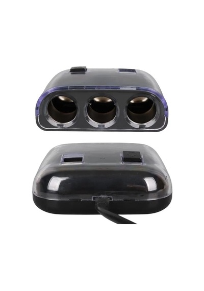 Hubrendy Sh Olesson 1505 12-24v Çift Usb Girişli 120w 80cm Kablolu 3'lü Araç Çakmak Çoklayıcı