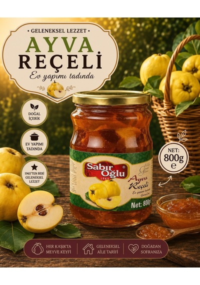 Sabıroğlu Ayva Reçeli Net 800 Gr Kavanoz