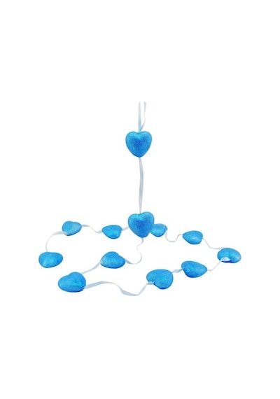 12' Li Sarkıt Kalp Süs - 160 Cm - Mavi