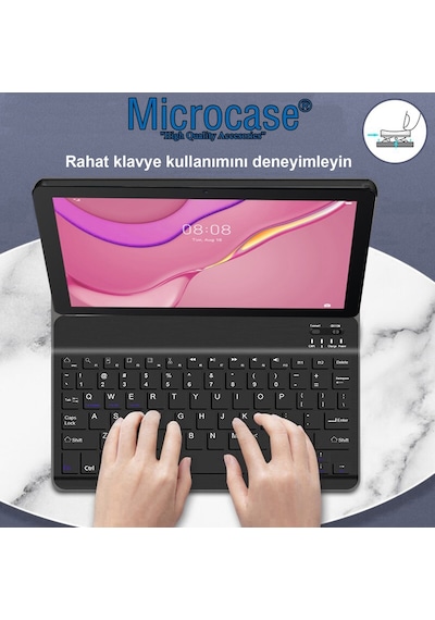 Huawei Uyumlu Matepad T10S 10.1 Inch Bluetooth Klavyeli Stand Kılıf Bkk4