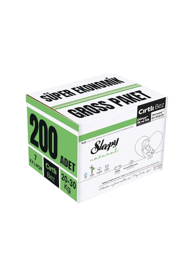 Sleepy Bebekbezi Naturalbeden:7 20-30kg Xx Large 200adet 2pk 10 2'li