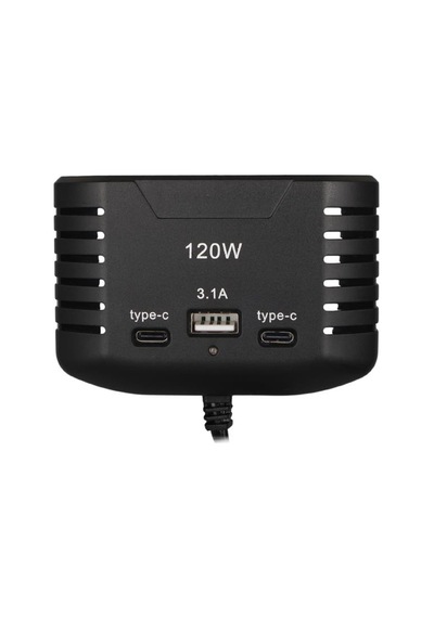 Olesson 2012 12-24v Çift Type-c - Tek Usb Girişli 120w 80cm Kablolu 3 Lü Araç Çakmak Çoklayıcı