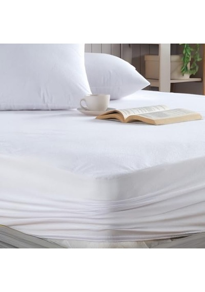 Formeya%100 Pamuk Fitted Su Sıvı Geçirmez Yatak Koruyucu Alez Çarşaf 90 X 190 Açık Indigo