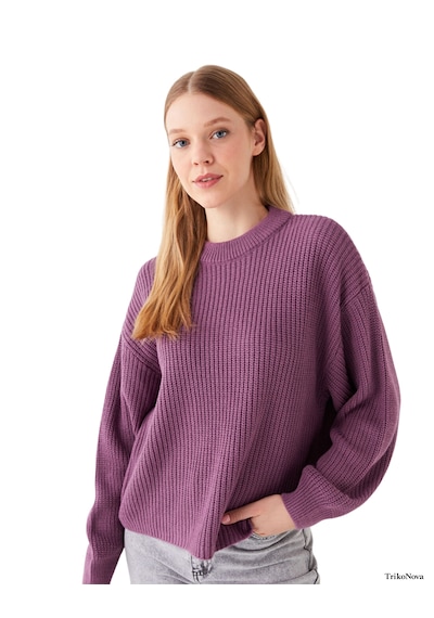 Trikonova Oversize Triko Kazak Lila