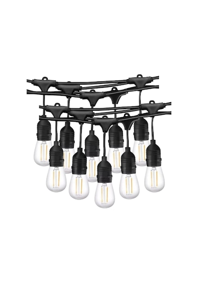 Forlife 220volt 10 Adet E27 Duylu 10 Metre Kablolu Set 10 Adet S14 Led Ampul Hediyeli