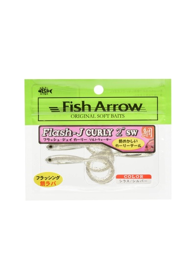 Fish Arrow Flash-j Curly Sw 2" 5 Adet/paket 100 Shirasu/silver Olta