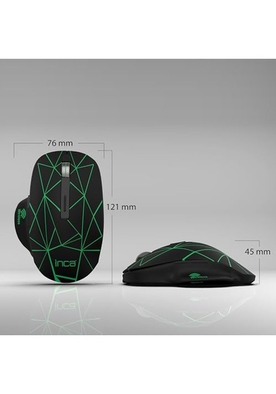 Inca Iwm-551t Kablosuz,şarj Edilebilir, 4 Farklı Değişebilen Led Işıklı, Sessiz Tuş, Tyep-c Ve Usb Çift Alıcı,1600 Dpi,7 Tuş, Led Aç/kapa Tuşu, 15m Çekim Mesafesi