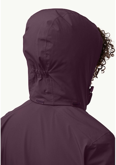 Jack Wolfskin Rotwand 3ın1 Jkt W Kadın Outdoor Mont Midnight Plum