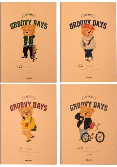 Deli Groovy Days Notebook A4 Çizgili Fb540