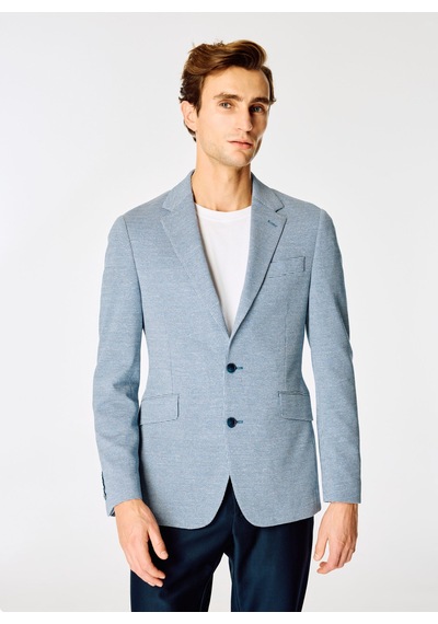 Hackett Lacivert - Beyaz Erkek Slim Fit Ceket Hm443298