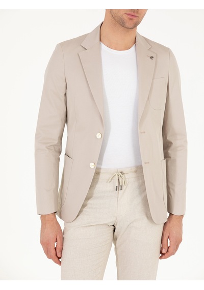 Cacharel Bej Slim Fit Ceket