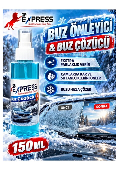 Buz Kar Çözücü Sprey 150 Ml Araba Cam Kaporta Kapı Kilit Buz Kar Sprey Kolay Pratik Etkili Çözücü - 575566797