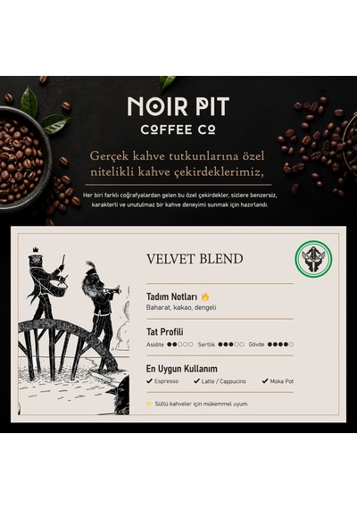Noir Pit Coffee Co. Rwanda Karambi Ve Velvet Çekirdek Kahve 2x250 G Diğer
