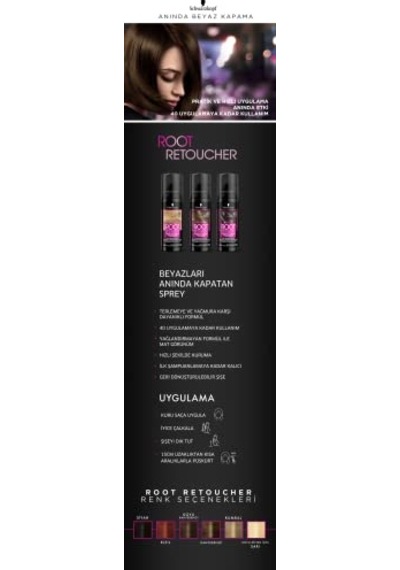 Root Retoucher Beyazları Anında Kapatan Sprey Boya Siyah 120 Ml