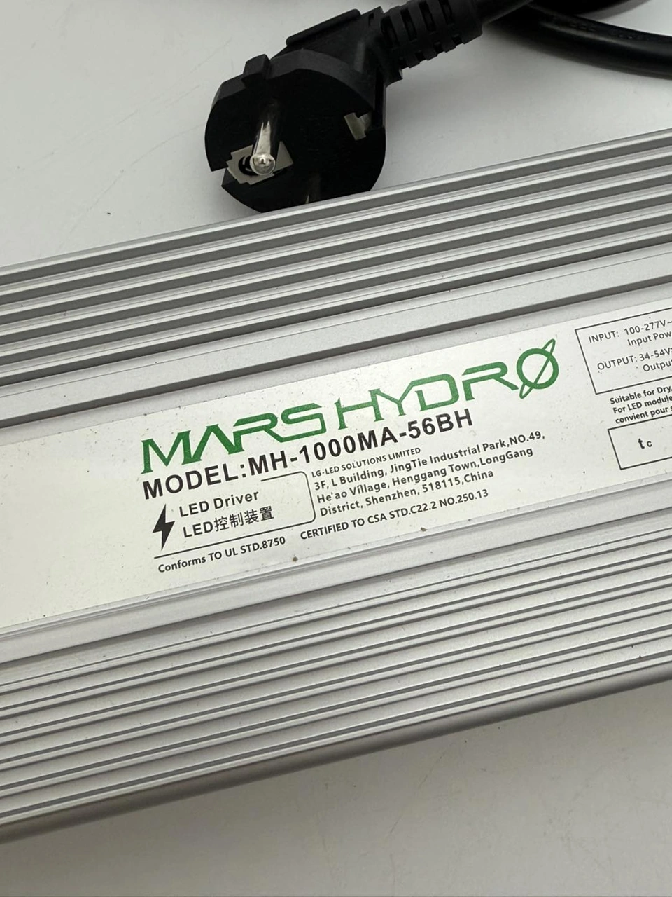 Mars Hydro Bitki Yetiştime Işığı Güç Kaynağı 1000w Mh-1000ma-56bh