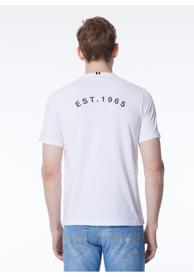 K-way Bisiklet Yaka Beyaz Erkek T-shirt K4124dw Odom Establıshed