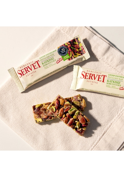 Servet Şekeri Meyveden Antep Fıstığı Krokan Bar 20g 6'lı Paket