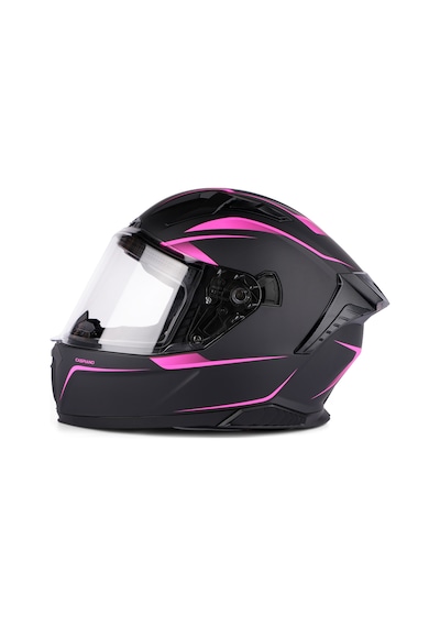 Caspiano Homer Full-face Led Işıklı Matt Black / Pink Motosiklet Kaskı Ece-r 22.06 Sertifikalı Pembe