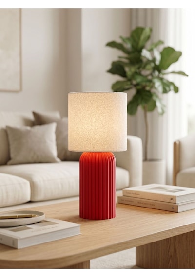 Tera Model - Led Abajur - Masa Lambası - Usb 5v İle Çalışır - Slim Led Aydınlatması Dahildir - Dekoratif Lamba - Renk Seçenekli Çok Renkli
