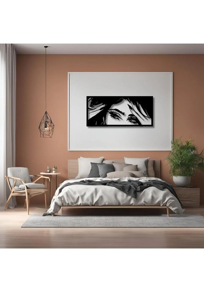 Metal Duvar Dekorasyonu Kadın 1 Metal Duvar Tablosu Pop Art 75 x 60
