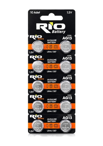 Lr-44/357 Düğme Pil Alkalin 1.5v 10lu Kart Ag13