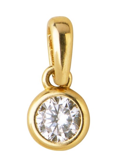 Goldkupe 14 Ayar Altın Tek Taş Kolye Ucu 0,69 Gr-3378