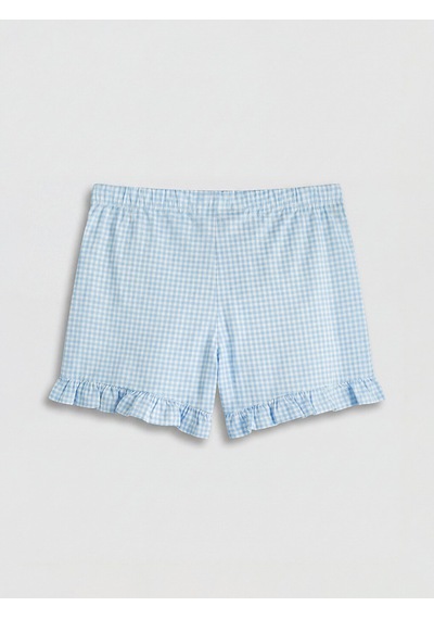 Lcw Dream Ekru Ekose Kadın Şortlu Pijama Takımı
