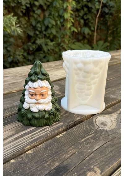 Noel Baba Ağacı Silikon Mum Kalıbı