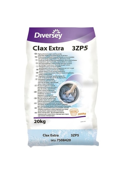 Diversey Clax Extra 3ZP5 Perboratlı Az Köpüren Ağartıcılı Yıkama Toz Deterjanı 20 KG