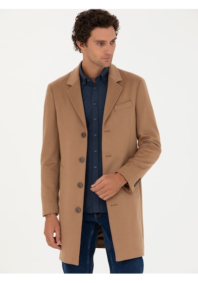 Cacharel Erkek Camel Palto 50270706-vr015 Kahverengi