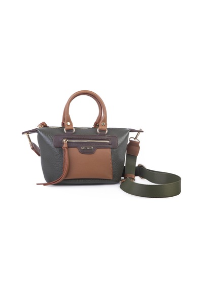 Nas Bag Kadın Mini El Ve Postacı Çantası Haki Taba Kahve Victoria