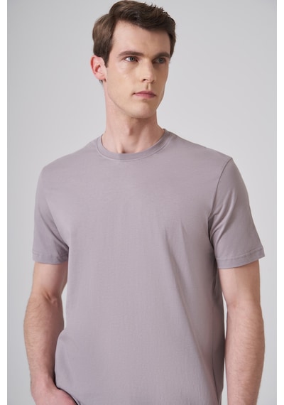 Morven Erkek Açık Gri Basic Bisiklet Yaka Dynamic Fit Pamuk T-shirt 26yc018008103 Açık Gri