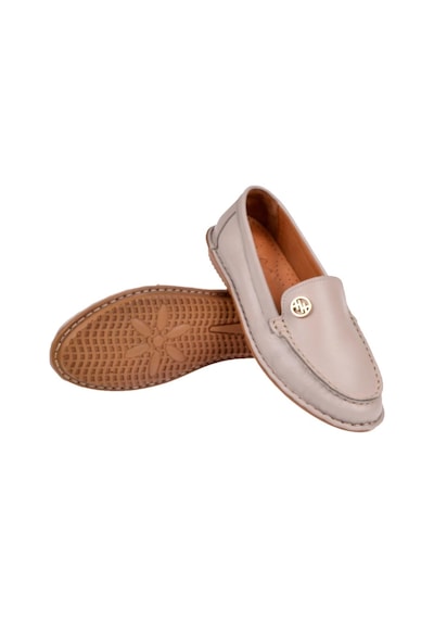 Beety %100 Deri Comfort Kadın Babet Bee-228 Silver Gümüş