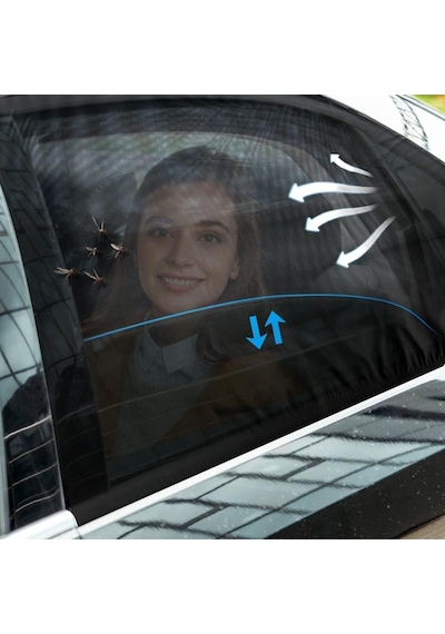 Ayrex 1 Adet Paket Araba Yan Cam Perdesi, Oto Perde, Otomobil Yan Cam Güneşliği Sineklik, Araç İçi Arka Cam Güne Diğer