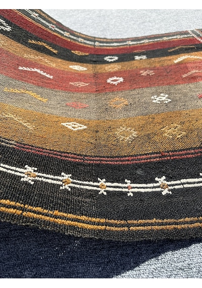 Burak Halı El Dokuma Dekoratif Kilim 92 x 123 Kök Boya Kiremit Kırmızı