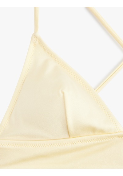 Koton Sırt Bağlama Detaylı Bralet Bikini Üst Sarı 6sak10017mm Sarı