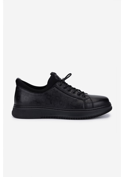 Valmenti Erkek Hakiki Deri Siyah Sneakers & Spor Ayakkabı 1204 0461-2297 Erk Ayk Y26 Sıyah Atlas
