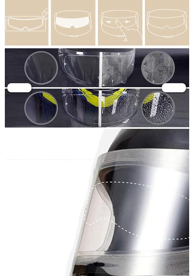 Tr Motosiklet Kaskı İçin Yağmur Kaydırıcı Genel