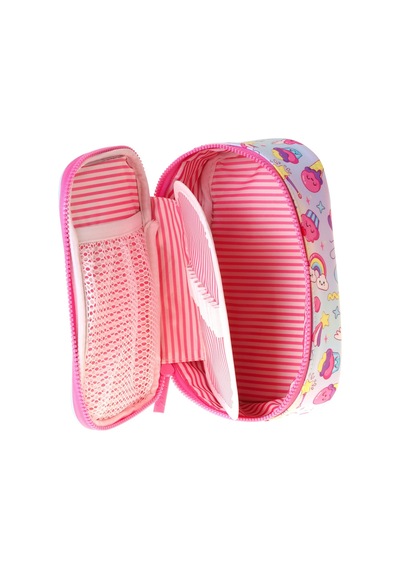 Kaukko Kids Dondurma Desenli Pembe Kız Çocuk Organizer Kalem Çantası - Kalemlik - L5293