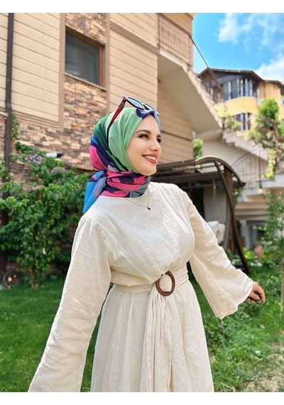Moda Kaşmir Palet Desen Bambu Eşarp Yeşil