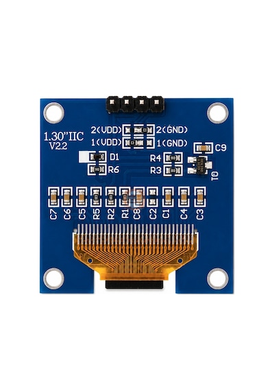 1.3 İnç Oled Ekran 128x64 I2c/ııc Ssd1306 Sürücülü Mavi